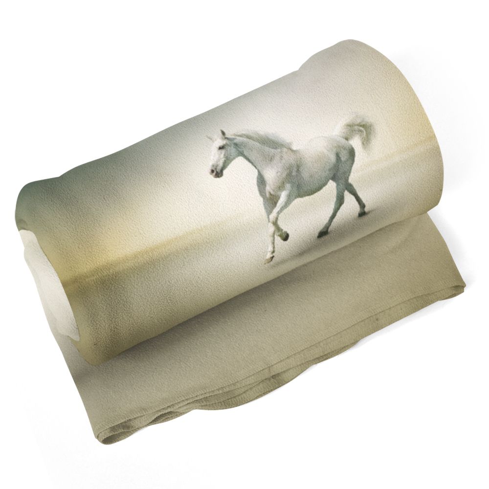 Deka SABLIO - Bílý kůň 2 150x120 cm - E-shop Sablo s.r.o.