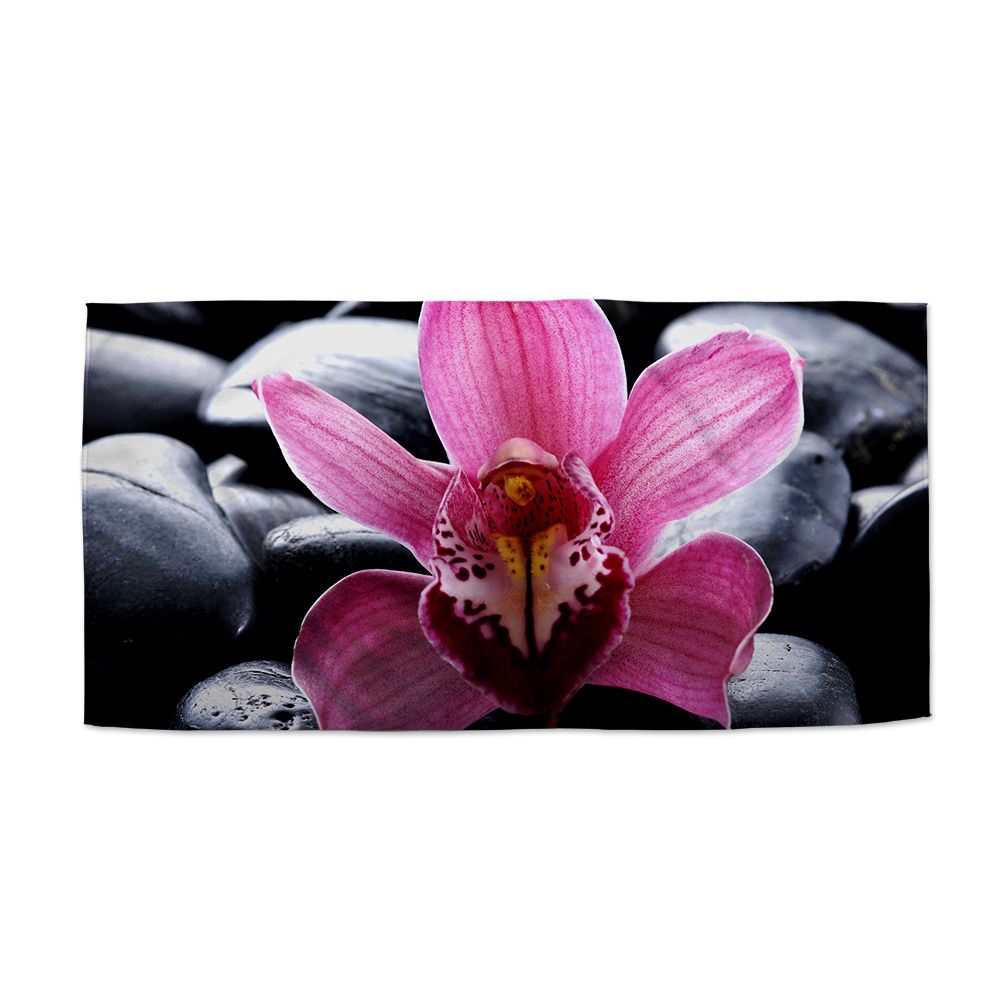 Ručník SABLIO - Růžová orchidea 50x100 cm - E-shop Sablo s.r.o.