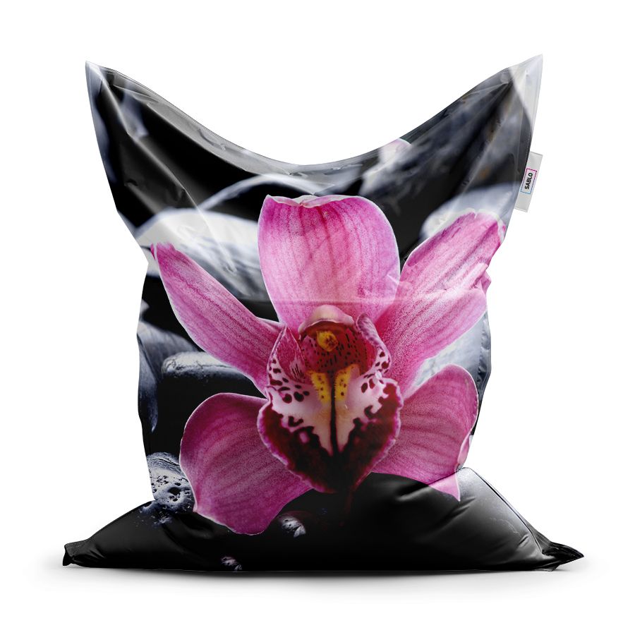 Sedací vak SABLIO - Růžová orchidea 150x100 cm - E-shop Sablo s.r.o.