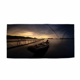 Ručník SABLIO - Loďka na jezeře 2 30x50 cm