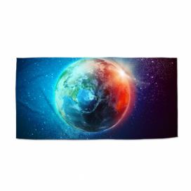 Ručník SABLIO - Země ve vesmíru 30x50 cm