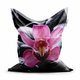 Sedací vak SABLIO - Růžová orchidea 150x100 cm