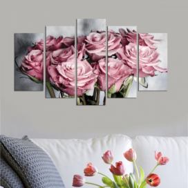 Hanah Home Vícedílný obraz Bouquet 110x60 cm
