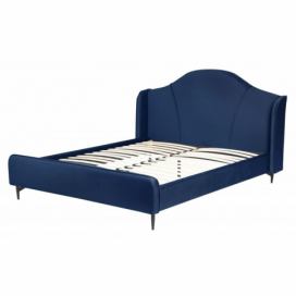 Hector Čalouněná postel Sunrest 160x200 cm tmavě modrá