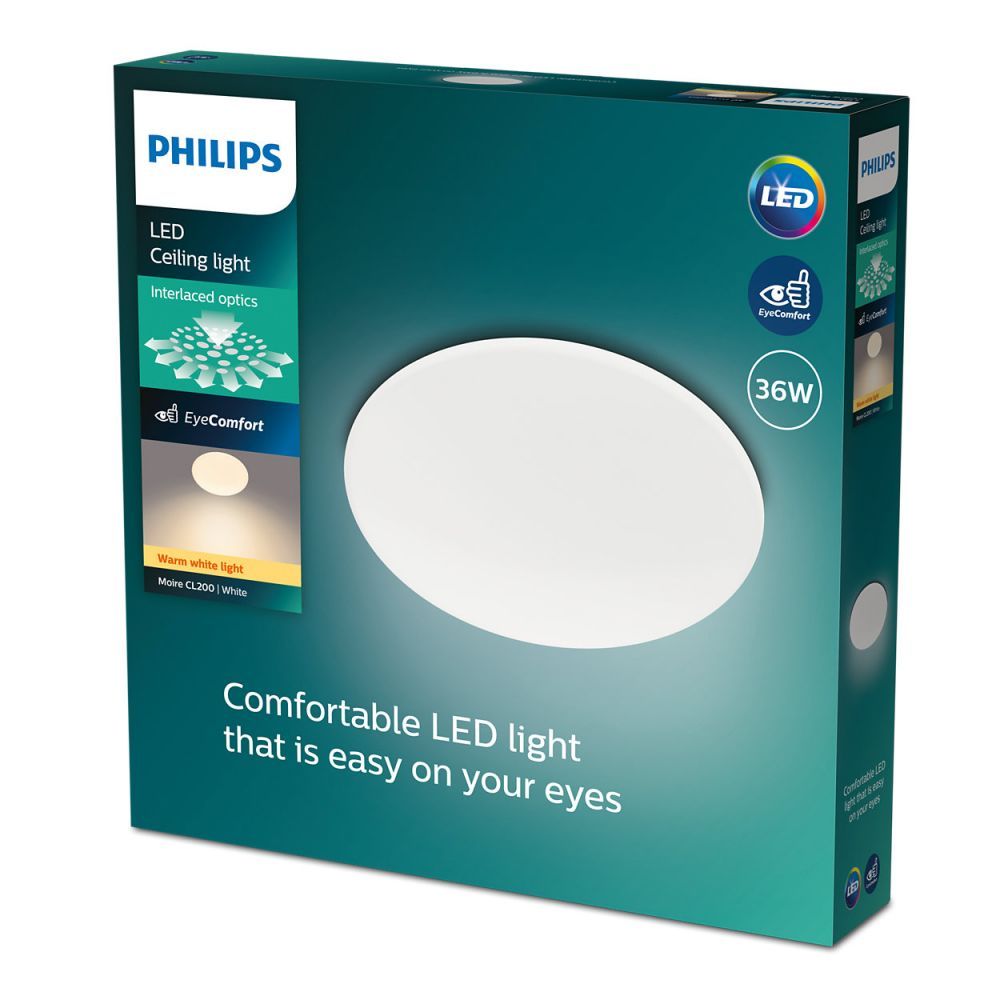 Philips 8719514431706 Moire stropní svítidlo LED 36W/3600lm 2700K bílá - Svítidla FEIM