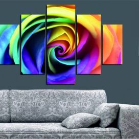 Hanah Home Vícedílný obraz Colorful Rose 92 x 56 cm