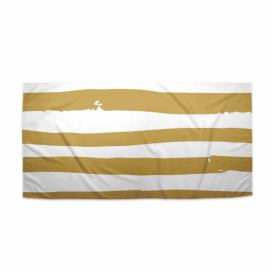 Ručník SABLIO - Zlaté pruhy 30x50 cm