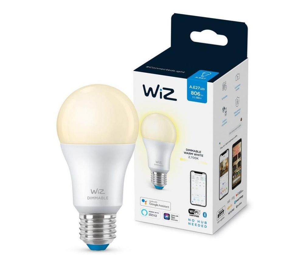 WiZ LED Stmívatelná žárovka A60 E27/8W/230V 2700K CRI 90 Wi-Fi - WiZ  -  Svět-svítidel.cz
