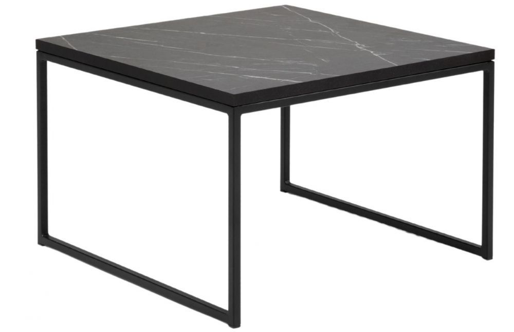 Černý mramorový konferenční stolek MICADONI VELD 60 x 60 cm - Designovynabytek.cz