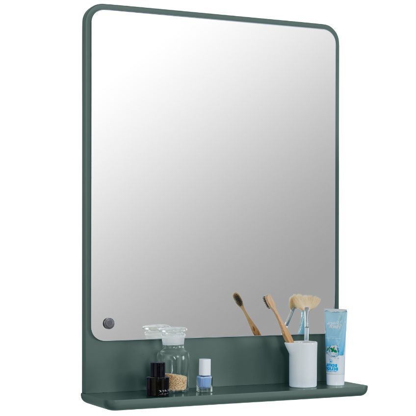 Tmavě zelené lakované koupelnové zrcadlo Tom Tailor Color Bath 70 x 52 cm - Designovynabytek.cz