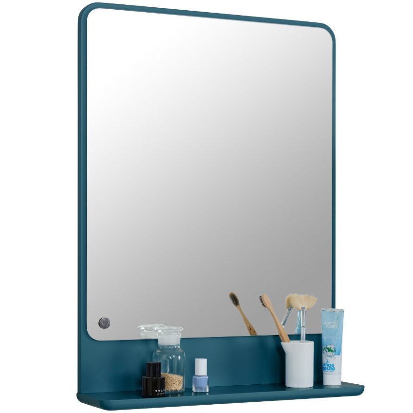 Tmavě modré lakované koupelnové zrcadlo Tom Tailor Color Bath 70 x 52 cm - Designovynabytek.cz