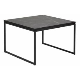 Černý mramorový konferenční stolek MICADONI VELD 50 x 50 cm