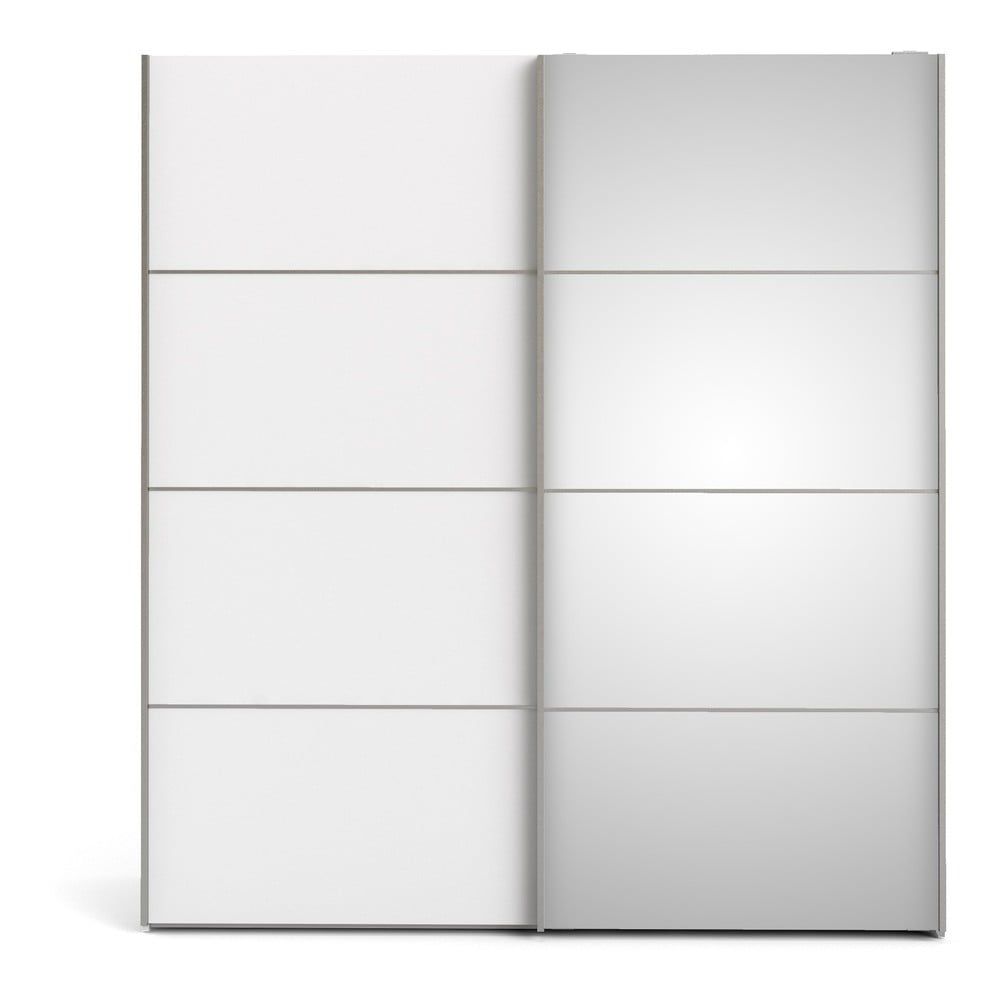 Bílá šatní skříň se zrcadlem a posuvnými dveřmi 182x202 cm Verona - Tvilum - Bonami.cz