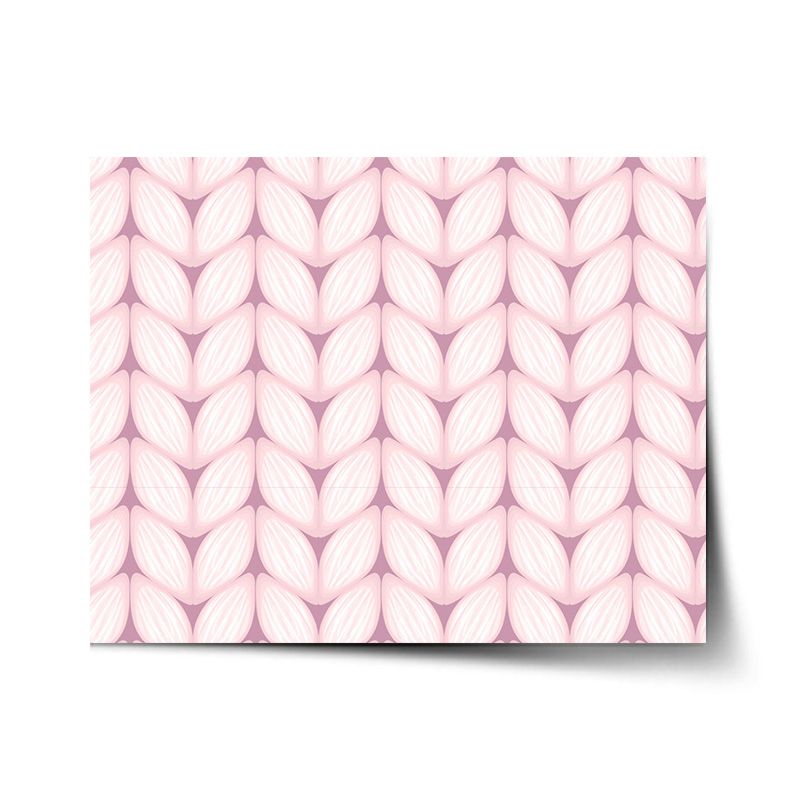 Plakát SABLIO -  Bledě růžové pletení 60x40 cm - E-shop Sablo s.r.o.