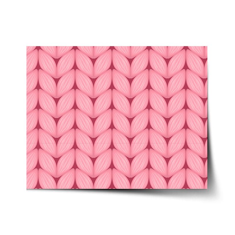 Plakát SABLIO - Růžové pletení z vlny 60x40 cm - E-shop Sablo s.r.o.
