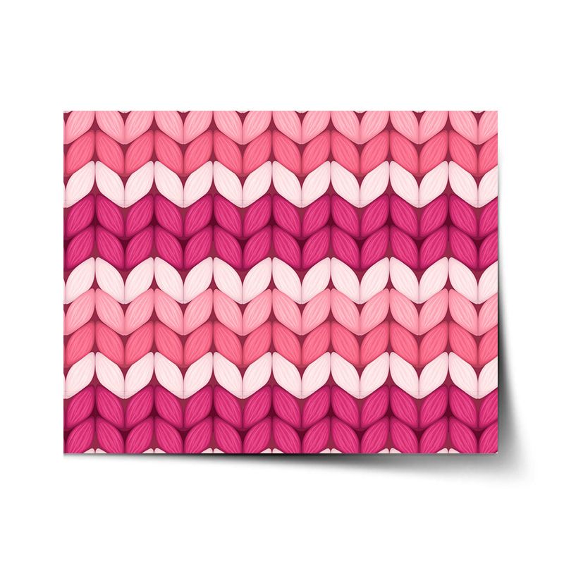 Plakát SABLIO - Střídajíci růžové pletení 60x40 cm - E-shop Sablo s.r.o.