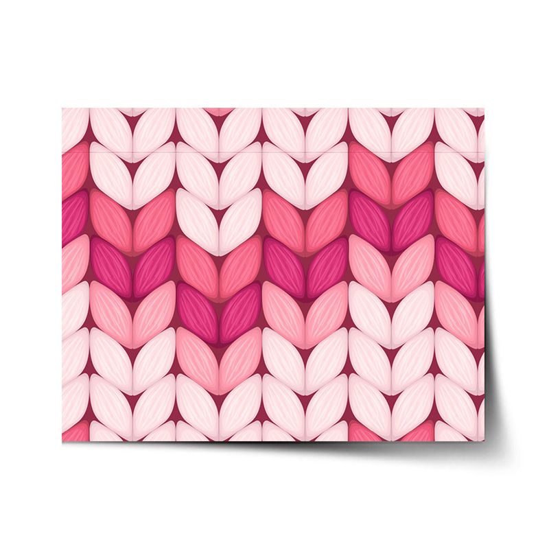 Plakát SABLIO - Tříbarevné růžové pletení 60x40 cm - E-shop Sablo s.r.o.