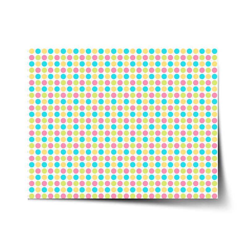 Plakát SABLIO - Veselé barevné puntíky 60x40 cm - E-shop Sablo s.r.o.
