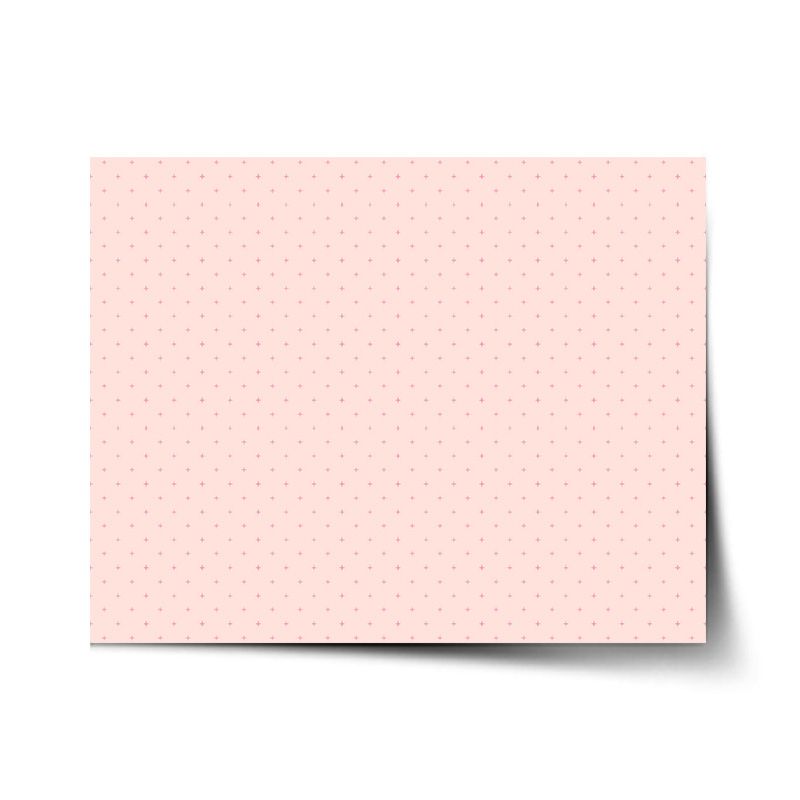 Plakát SABLIO - Růžové křížky na světle růžové 60x40 cm - E-shop Sablo s.r.o.