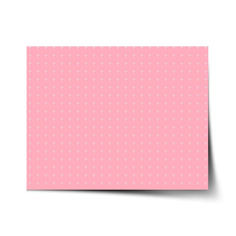 Plakát SABLIO - Bílé čárky na růžové 60x40 cm - E-shop Sablo s.r.o.