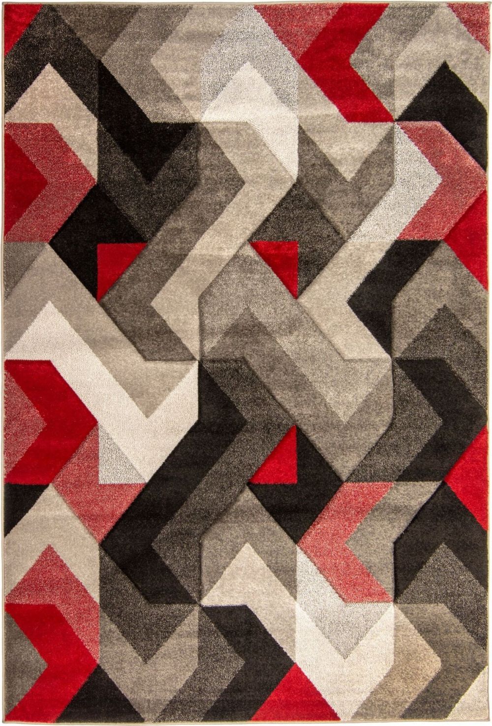 Flair Rugs koberce Kusový koberec Hand Carved Aurora Grey/Red Rozměry koberců: 200x290 Mdum - M DUM.cz