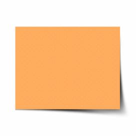Plakát SABLIO - Bílé čárky na oranžové 60x40 cm