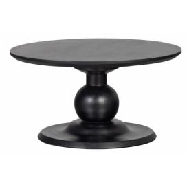 Hoorns Černý mangový kulatý konferenční stolek Gage 68 cm