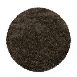 Ayyildiz koberce Kusový koberec Fluffy Shaggy 3500 brown kruh - 80x80 (průměr) kruh cm - Mujkoberec.cz