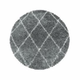 Ayyildiz koberce Kusový koberec Alvor Shaggy 3401 grey kruh - 80x80 (průměr) kruh cm Mujkoberec.cz