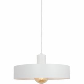 Nordic Design Bílé kovové závěsné světlo Mayen 35 cm