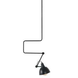 Nordic Design Černé kovové závěsné světlo Cobain Long 18 cm