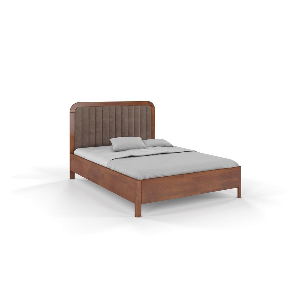 Karamelově hnědá dvoulůžková postel z bukového dřeva Skandica Visby Modena, 180 x 200 cm - Bonami.cz
