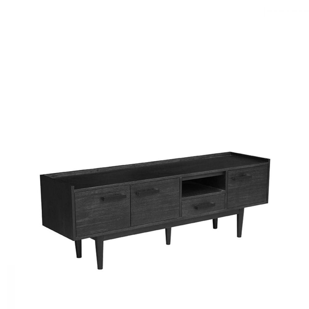 LABEL51Dřevěný TV stolek CALI černý 170 cm - iodesign.cz