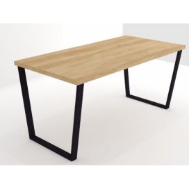EGGER Nebraska podnož KONVEXNÍ černá Rozměr stolu (d x š): 140 x 80 cm
