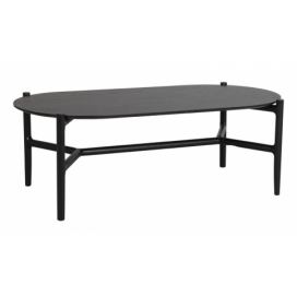 ROWICO Dřevěný konferenční stolek HOLTON černý 130x65 cm