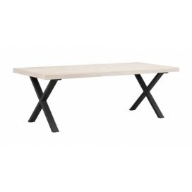 ROWICO Jídelní stůl BROOKLYN světlý nohy X 220x95 cm