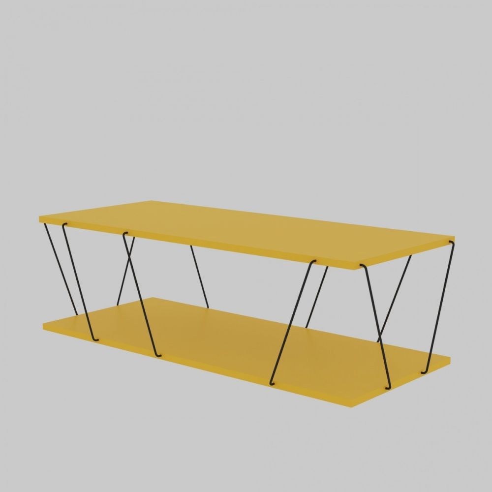 Hanah Home Konferenční stolek Labranda 120 cm žlutý - Houseland.cz