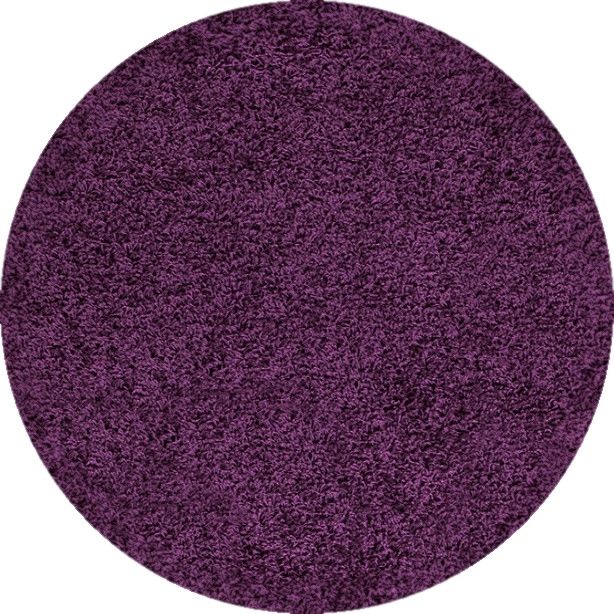 Ayyildiz Kruhový koberec Dream Shaggy 4000 – fialová 80x80 (průměr) kruh - ATAN Nábytek