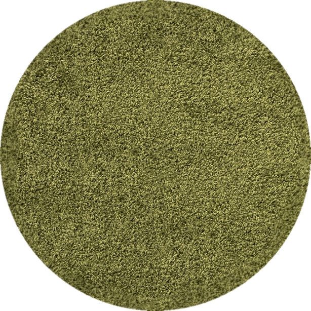 Ayyildiz Kruhový koberec Dream Shaggy 4000 – zelená 80x80 (průměr) kruh - ATAN Nábytek