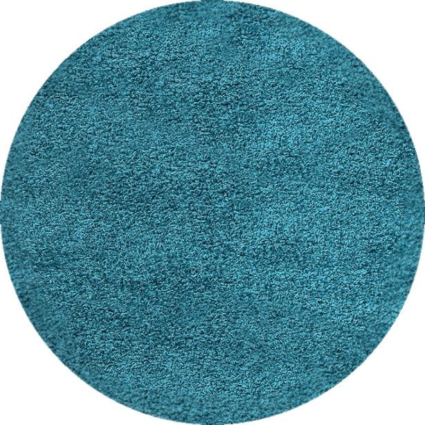 Ayyildiz Kruhový koberec Dream Shaggy 4000 – modrá 80x80 (průměr) kruh - ATAN Nábytek