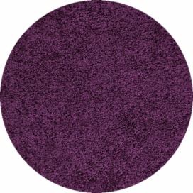 Ayyildiz Kruhový koberec Dream Shaggy 4000 – fialová 80x80 (průměr) kruh