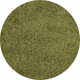 Ayyildiz Kruhový koberec Dream Shaggy 4000 – zelená 80x80 (průměr) kruh