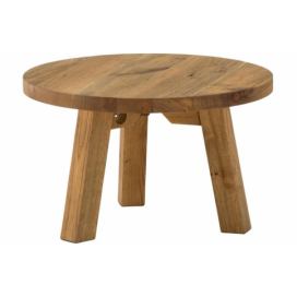 Masivní dubový kulatý konferenční stolek Cioata Cult 65 cm