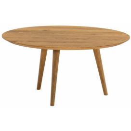 Masivní dubový kulatý konferenční stolek Cioata Oslo 70 cm