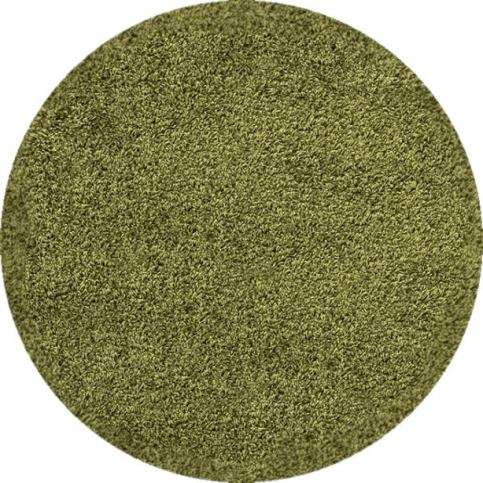 Ayyildiz Kruhový koberec Dream Shaggy 4000 – zelená 80x80 (průměr) kruh ATAN Nábytek