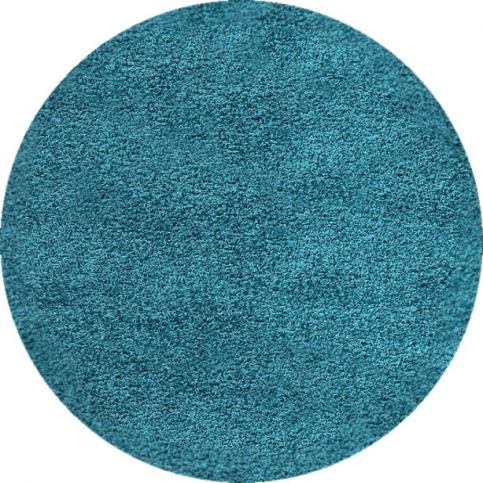 Ayyildiz Kruhový koberec Dream Shaggy 4000 – modrá 80x80 (průměr) kruh ATAN Nábytek