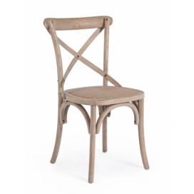 BIZZOTTO jídelní židle CROSS dřevěná šedá