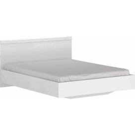 Manželská postel, 160x200, bílá, LINDY Mdum