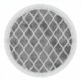 Conceptum Hypnose Kulatý koberec Fence 100 cm šedý