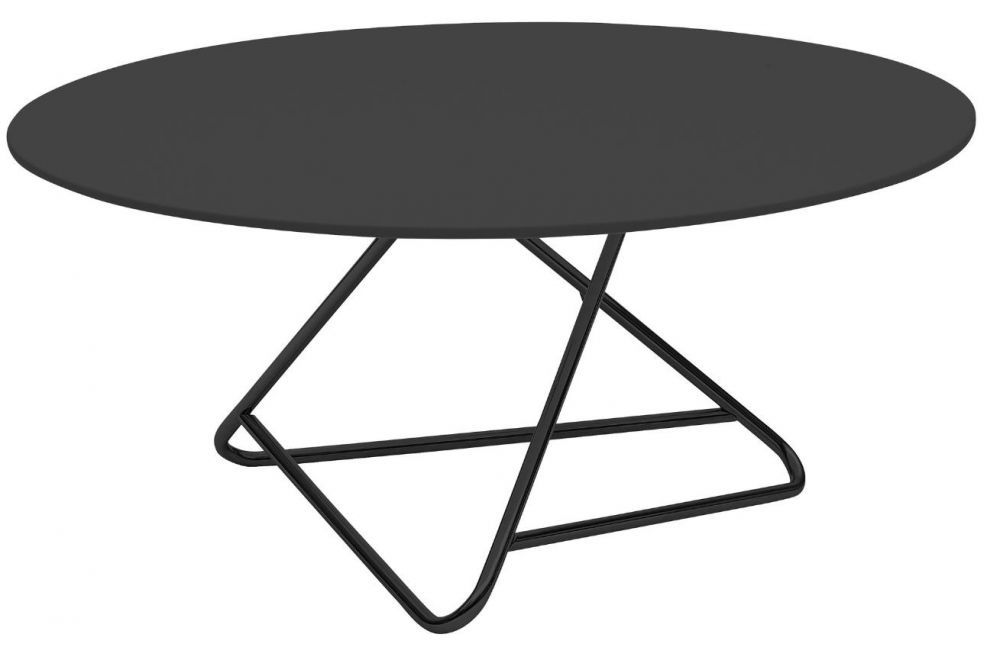 Černý lakovaný konferenční stolek Softline Tribeca 90 cm s černou podnoží - Designovynabytek.cz
